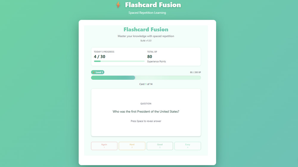 Flashcard Fusion gameplay