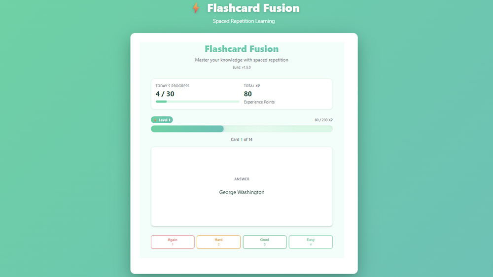 Flashcard Fusion study