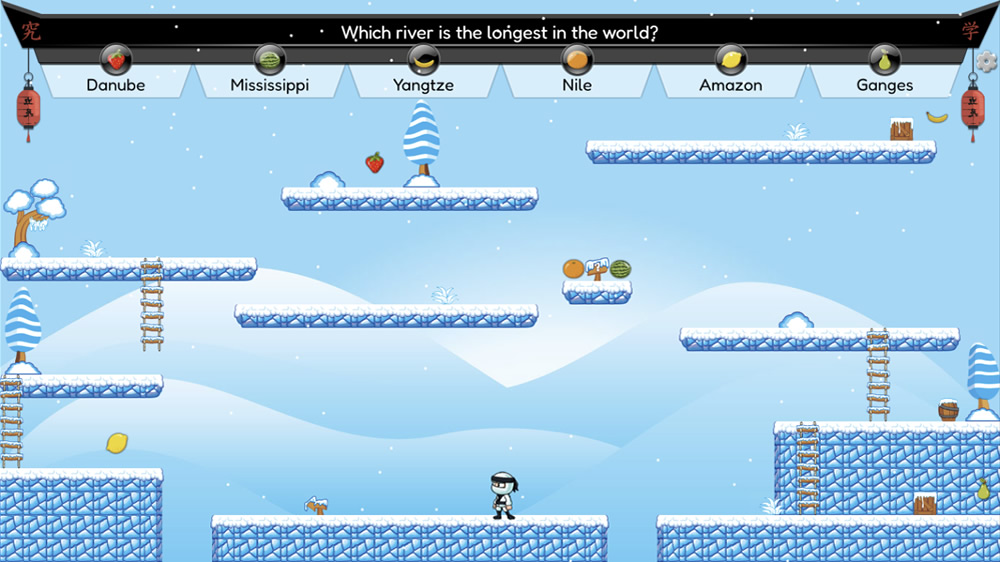 Ninja Fruit Frenzy platforming