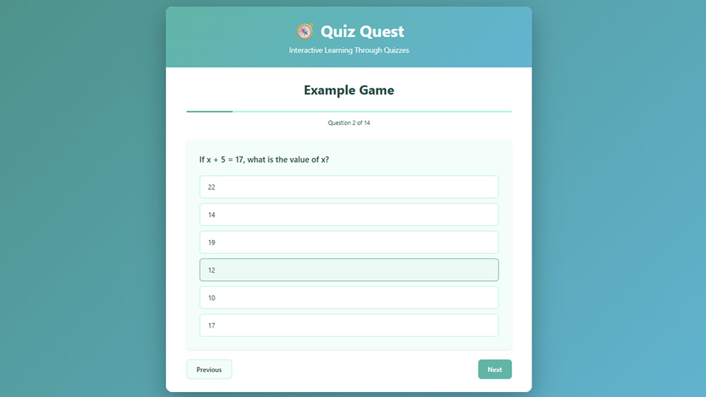Quiz Quest questions