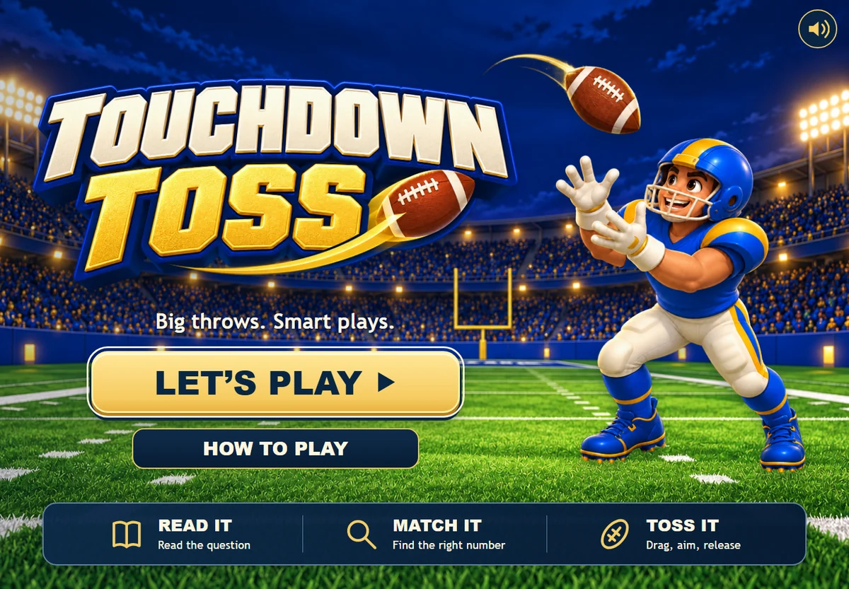Touchdown Toss title screen